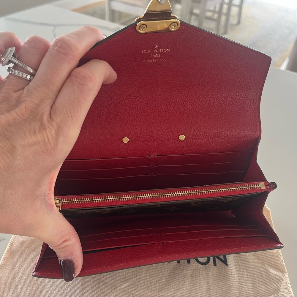 Louis Vuitton Monogram Cherry Pallas Long Flap Wallet & Unbranded WOC Chain - Picture 8 of 16